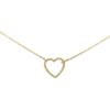 Open-heart diamond link necklace with a sparkling diamond at the center, set in a delicate gold design — a perfect blend of romance, elegance, and sophistication.