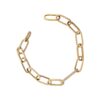 Bracelet featuring a bold paper clip chain with a diamond-accented center link, combining modern design with luxurious sparkle.
