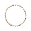 Bracelet featuring a mix of freshwater pearls in shades of white, pink, and peach, offering a soft and elegant design for versatile wear.