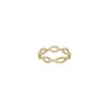 14k yellow gold ring with an open oval chain-link design and polished finish.