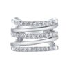 A multi-row band featuring platinum and diamonds, offering a luxurious and sophisticated design with brilliant sparkle and timeless elegance.
